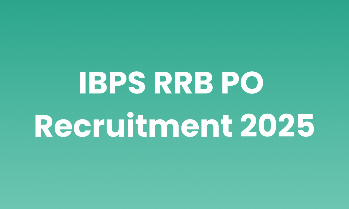 IBPS RRB PO Recruitment 2025