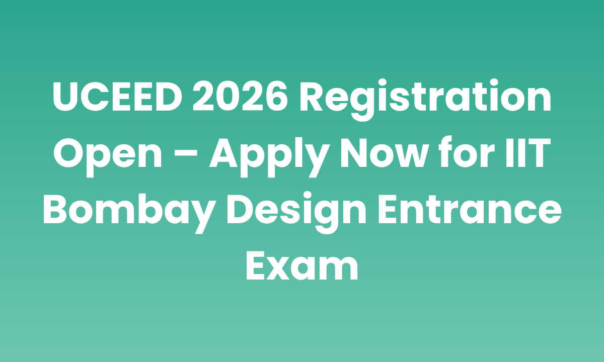 UCEED 2026 registration