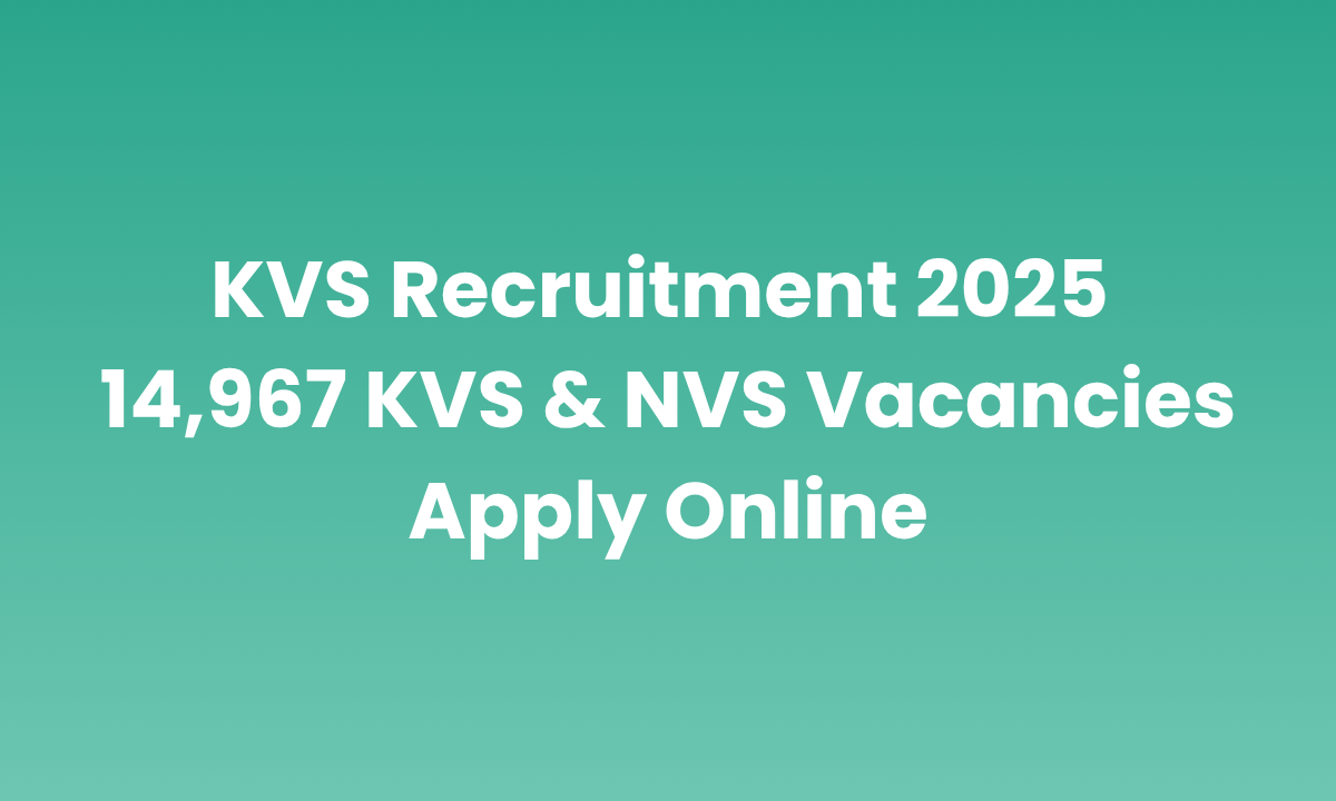 kvs recruitment 2025