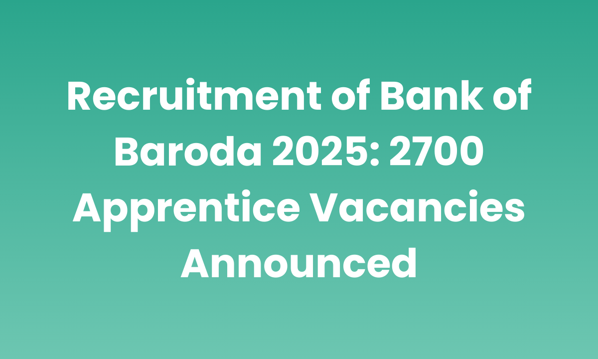 recruitment of bank of baroda 2025