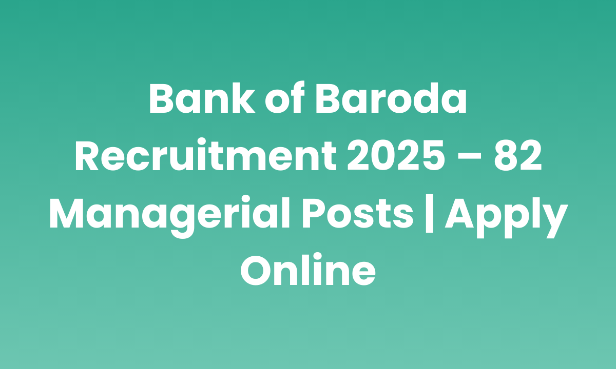 recruitment of bank of baroda
