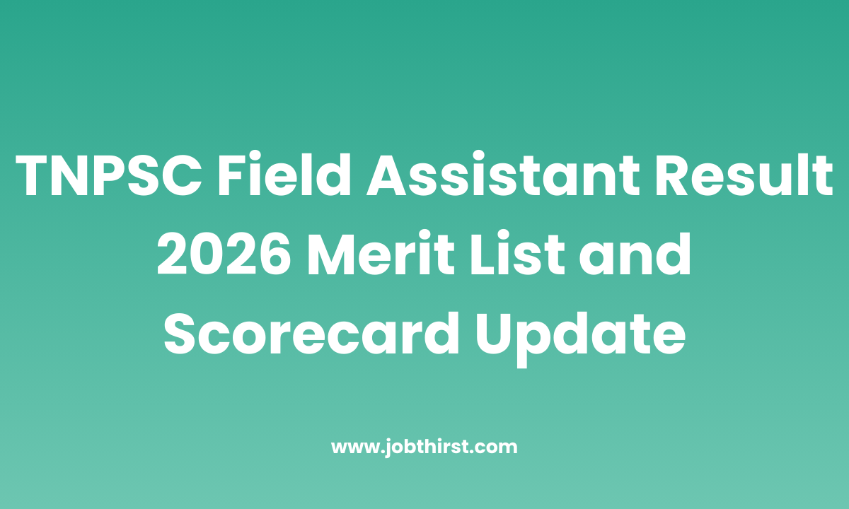 TNPSC Field Assistant Result 2026