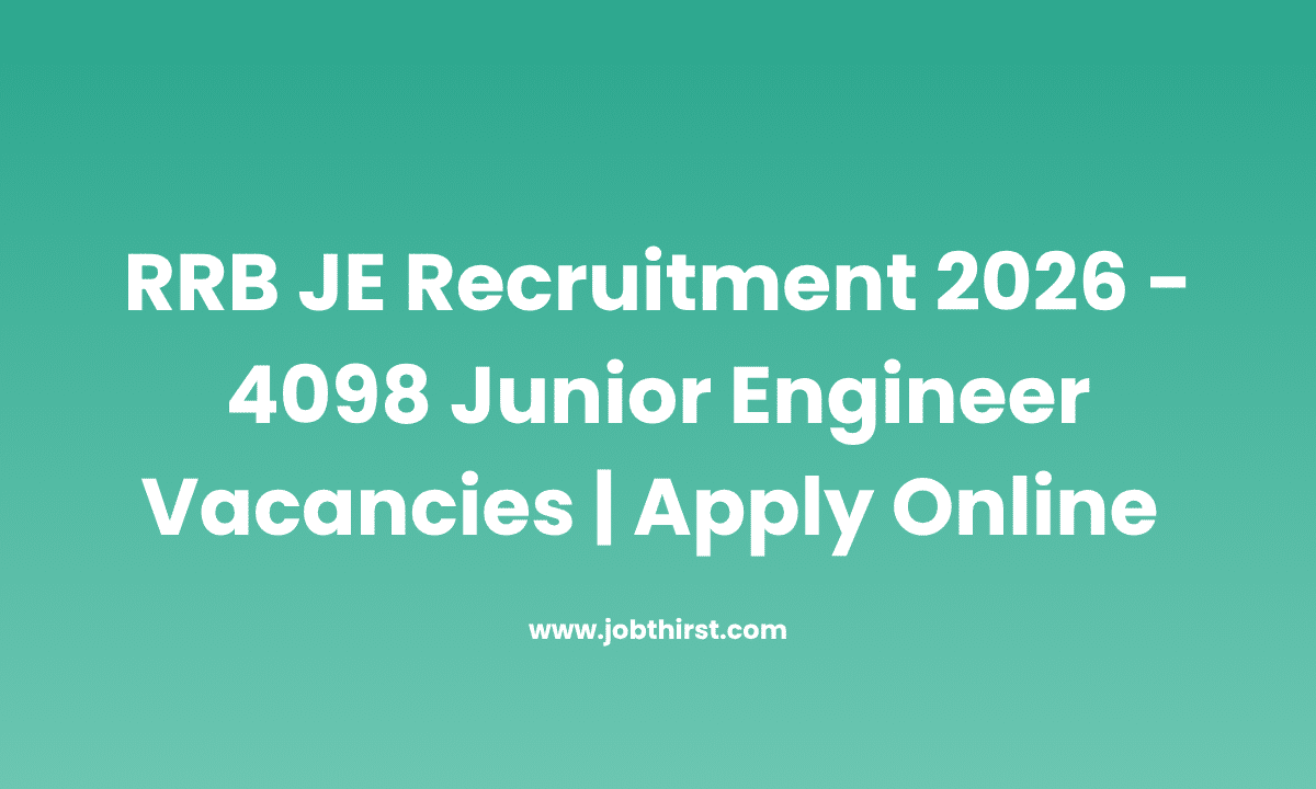 rrb je recruitment 2026